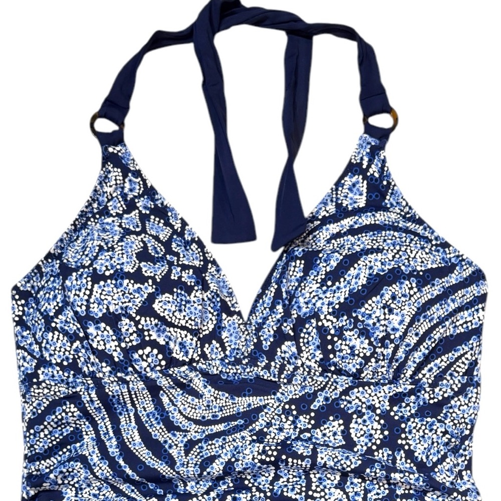 Tommy Bahama Playa Brava Reversible Ring Front Halter Tankini - Picture 9 of 16